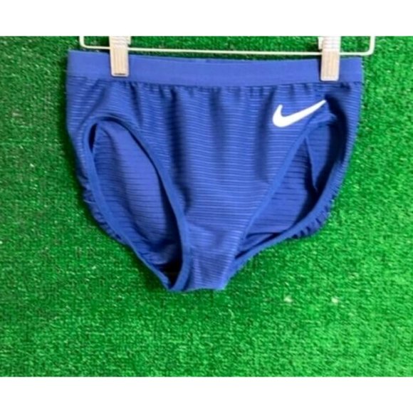 Nike Swim Womens Nike Pro Elite Track Field Blue Racing Briefs